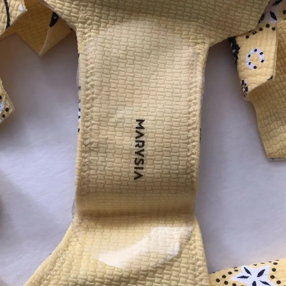 Marysia Swim Broadway Honolulu Tie Bikini Bottom Banana Bandana NWT Size Medium